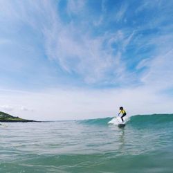 Surfing Croyde Bay