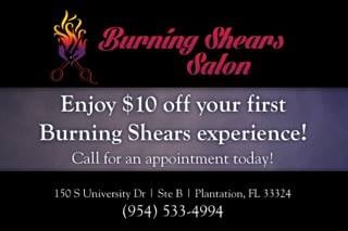 Burning Shears Salon Logo