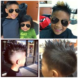 Big brother with his mohawk, faux-hawk and tipped highlights.