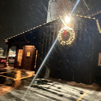 The Silo Restaurant - Christmas decor on the exterior - Pizza Near Me - Lake Bluff, Illinois