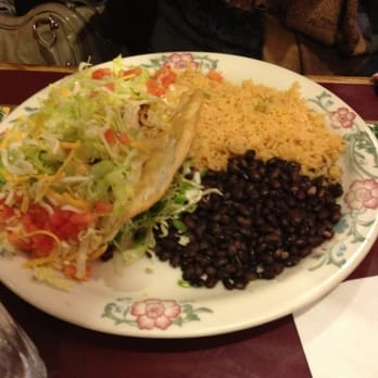 Rancho Viejo - Chicken chalupa with black beans and rice. - Mexican Near Me - Post Falls, Idaho Rancho Viejo - Chicken chalupa with black beans and rice. - Mexican Near Me - Post Falls, Idaho