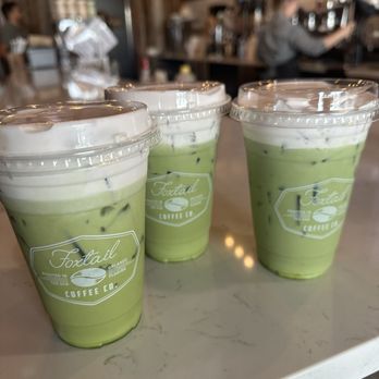 Foxtail Coffee - Riverview South - Matcha with Strawberry Cold Foam - Coffee & Tea Near Me - Riverview, Florida