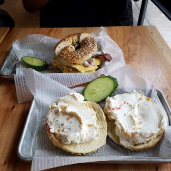Spread Bagelry - The Standard + Roasted Garlic Veggie - Breakfast & Brunch Near Me - Philadelphia, Pennsylvania Spread Bagelry - The Standard + Roasted Garlic Veggie - Breakfast & Brunch Near Me - Philadelphia, Pennsylvania