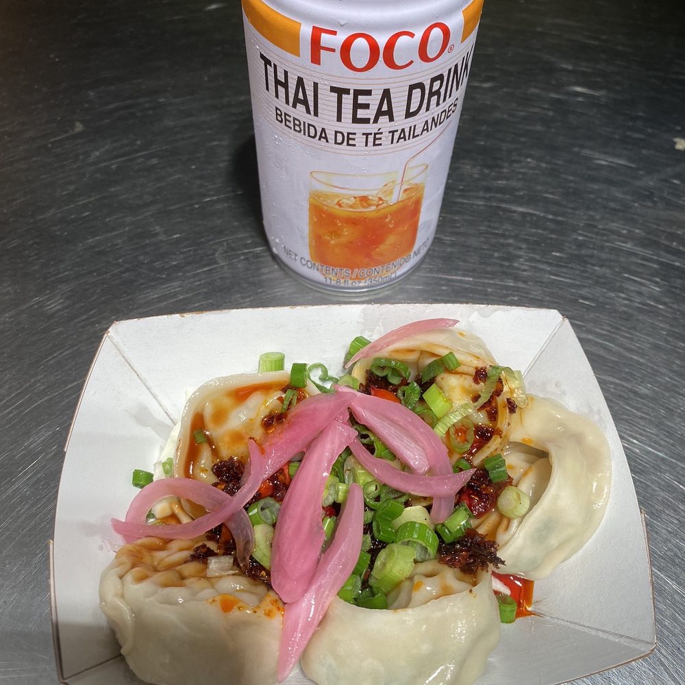 Vegetable Dumplings and Thai Tea Vegetable Dumplings and Thai Tea