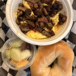 Meat Bowl & Sourdough Bagel