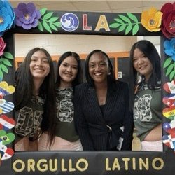 South High School - The superintendent joining some students on the first day of school