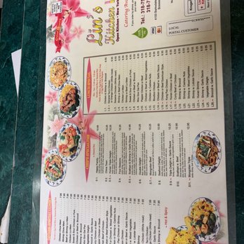 Lin's Kitchen - a menu on a table - Chinese Near Me - Bossier City, Louisiana Lin's Kitchen - a menu on a table - Chinese Near Me - Bossier City, Louisiana
