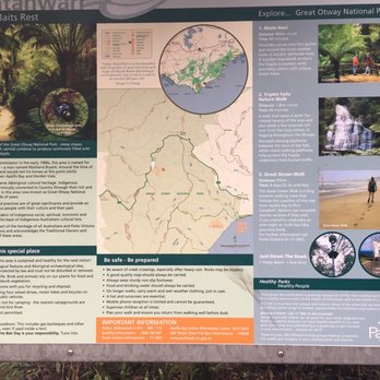 Maits Rest Jungle Walk - Signage in the car park. - Hiking Near Me - Cape Otway, VIC