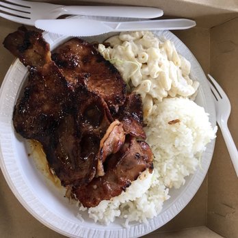 Rainbow Drive-In - BBQ Pork Plate...juicy - Hawaiian Near Me - Honolulu, Hawaii