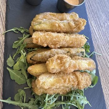 The Hideout Kitchen + Bar - Fried zucchini - Comfort Food Near Me - Palm Desert, California The Hideout Kitchen + Bar - Fried zucchini - Comfort Food Near Me - Palm Desert, California
