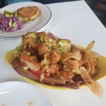 Fishing With Dynamite - Shrimp Po Boy - HUGE and shrimp really shines through - Seafood Near Me - Manhattan Beach, California