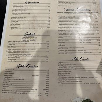 Michael’s Italian Restaurant - Menu July 20, 2024 - Italian Near Me - Elkhart, Indiana Michael’s Italian Restaurant - Menu July 20, 2024 - Italian Near Me - Elkhart, Indiana