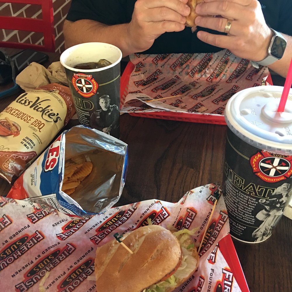Firehouse Subs - Hubs digging in to his small - Sandwiches Near Me - Ventura, California Firehouse Subs - Hubs digging in to his small - Sandwiches Near Me - Ventura, California