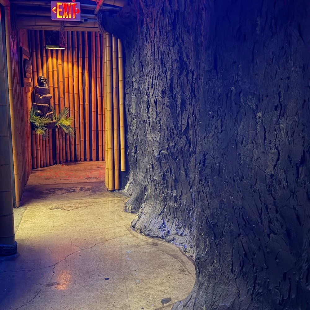 Secret Island - Cave wall by restrooms - Polynesian Near Me - Long Beach, California