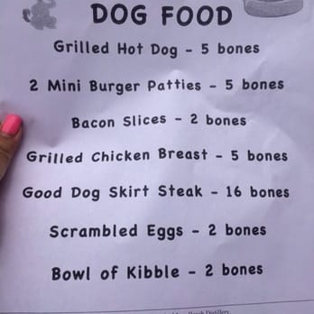 Moss Beach Distillery - Dog Menu. Outdoor patio is self-service. - Seafood Near Me - Moss Beach, California