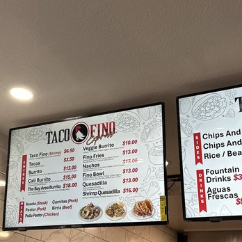 Taco Fino Express - Menu March 2025 - Tacos Near Me - Alameda, California Taco Fino Express - Menu March 2025 - Tacos Near Me - Alameda, California