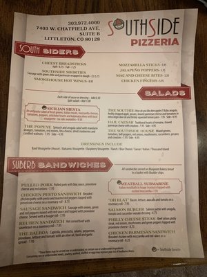 Menu photo 3 Southside Pizzeria Littleton, CO Menu photo 3 Southside Pizzeria Littleton, CO