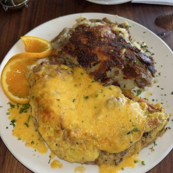 Plums Cafe - Make your own omelette with plums potatoes - Breakfast & Brunch Near Me - Costa Mesa, California