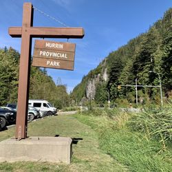 Murrin Provincial Park - The sign for Murrin Provincial Park situated right off Sea to Sky Highway.