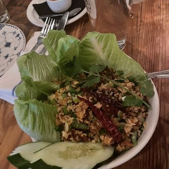 Bida Manda - Crispy Rice Lettuce Wrap - Laotian Near Me - Raleigh, North Carolina Bida Manda - Crispy Rice Lettuce Wrap - Laotian Near Me - Raleigh, North Carolina