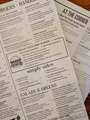 Menu photo 1 At The Corner Litchfield, CT Menu photo 1 At The Corner Litchfield, CT
