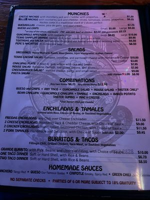 Menu photo 3 Texas Chili Parlor Austin, TX