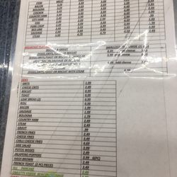 Hodges One Stop - Menu