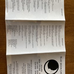 Blue Moon Cafe - Menu