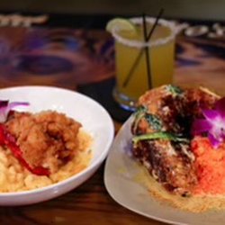 The Chalk Bar - Lobster Mac-N-Cheese
Red Snapper, Rice, and Drizzled in Chalk Sauce