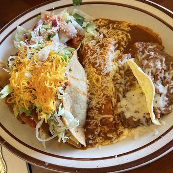 Caballo Blanco - #4 two crispy tacos and enchilada - Mexican Near Me - Sacramento, California Caballo Blanco - #4 two crispy tacos and enchilada - Mexican Near Me - Sacramento, California