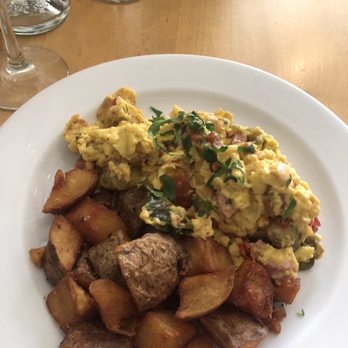 Duo Restaurant - Brussels and ham scramble - New American Near Me - Denver, Colorado