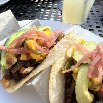 Que Sazon Restaurant and Ceviche Bar - Vegetarian Tacos, with sweet potatoes - Tapas/Small Plates Near Me - Phoenix, Arizona Que Sazon Restaurant and Ceviche Bar - Vegetarian Tacos, with sweet potatoes - Tapas/Small Plates Near Me - Phoenix, Arizona