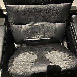 Landmark Cinemas Whitby - My seat with rip in cushion. Also a little lumpy