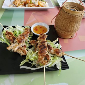 Sweet Rice - pork skewers - Thai Near Me - Dallas, Texas