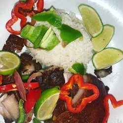 L&C Spanish Restaurant - Rice & Chicharrón meal