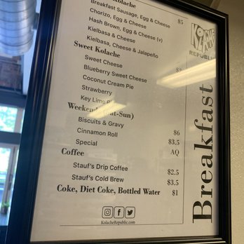 Kolache Republic - menu - Cafes Near Me - Columbus, Ohio Kolache Republic - menu - Cafes Near Me - Columbus, Ohio