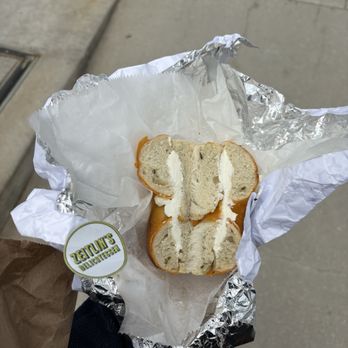 Zeitlin’s Delicatessen - jalapeño cheddar bagel with cream cheese - Breakfast & Brunch Near Me - Chicago, Illinois