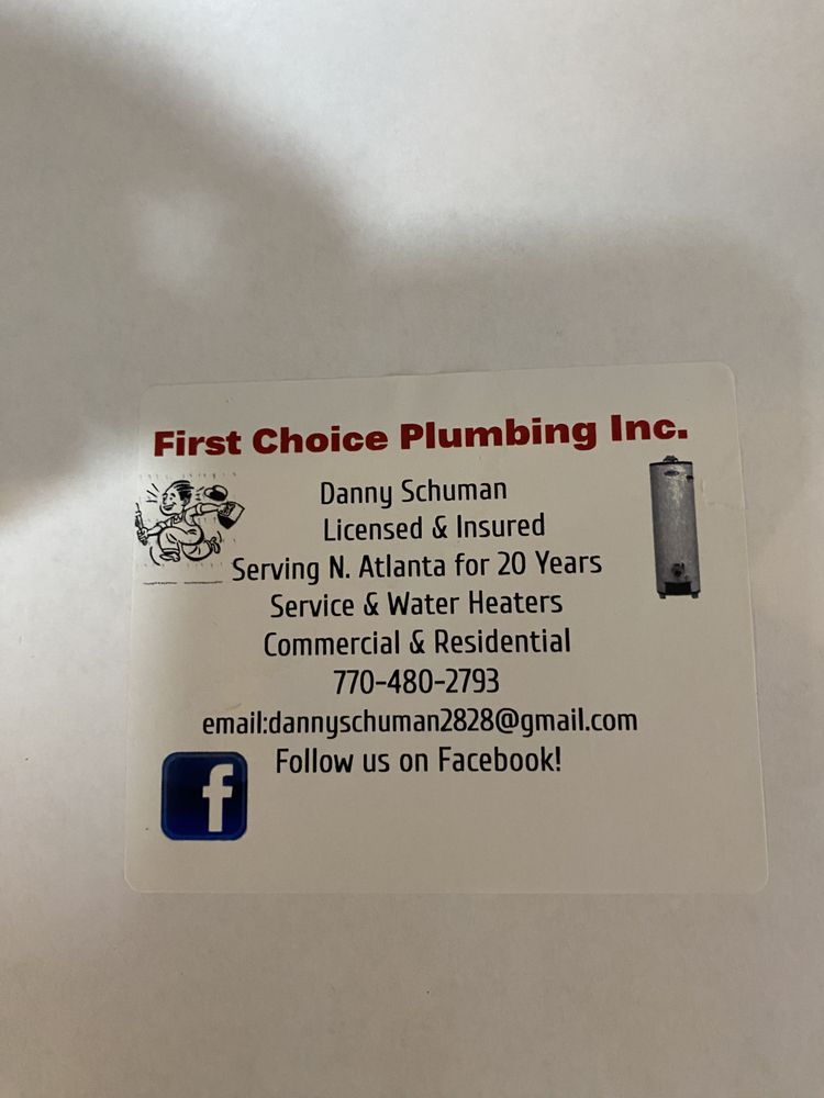 Slide of First Choice Plumbing