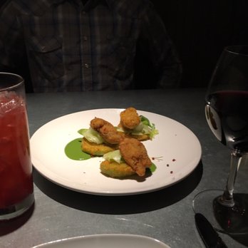 Abejas - Oysters and fried green tomatoes- yum! - New American Near Me - Golden, Colorado
