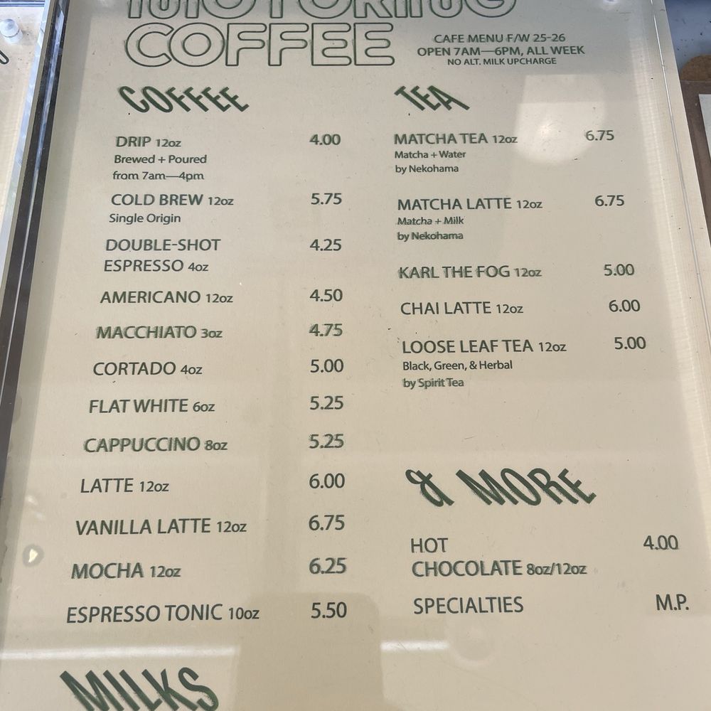 Motoring Coffee - Menu - Coffee & Tea Near Me - San Francisco, California Motoring Coffee - Menu - Coffee & Tea Near Me - San Francisco, California