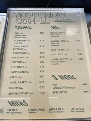 Menu photo 3 Motoring Coffee San Francisco, CA Menu photo 3 Motoring Coffee San Francisco, CA