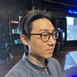 Daniel Alfonso Men's Salon - Cut and style by stylist Emily. Full transformation for a client who was attending a big gala !