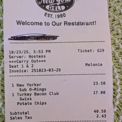 New York Deli - Price gouging BEWARE