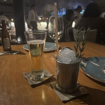 RosaNegra Cancun - My Moscow mule and a beer - Steakhouses Near Me - Cancún, ROO RosaNegra Cancun - My Moscow mule and a beer - Steakhouses Near Me - Cancún, ROO