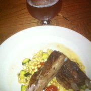 Photo of Social Kitchen & Brewery - San Francisco, CA, United States. Pork spareribs paired with The Smell IPA