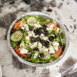 Grado's Pizza - Greek salad, delicious