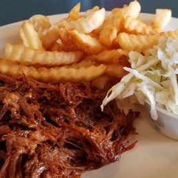Very nice pulled pork lunch platter @ $10. Very nice pulled pork lunch platter @ $10.