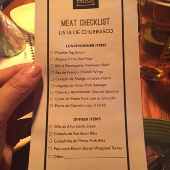 Minas Brazilian Steakhouse - Meat list! - Steakhouses Near Me - Calgary, Alberta Minas Brazilian Steakhouse - Meat list! - Steakhouses Near Me - Calgary, Alberta
