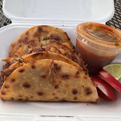 Tacos Dona Misa - Quesabirria tacos with dipping broth