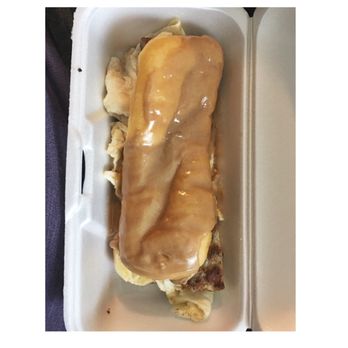 Sugar Twist Bakery - Maple, sausage, and egg white breakfast bar...MY FAVORITE new breakfast treat! Game changer! - Donuts Near Me - Bakersfield, California Sugar Twist Bakery - Maple, sausage, and egg white breakfast bar...MY FAVORITE new breakfast treat! Game changer! - Donuts Near Me - Bakersfield, California